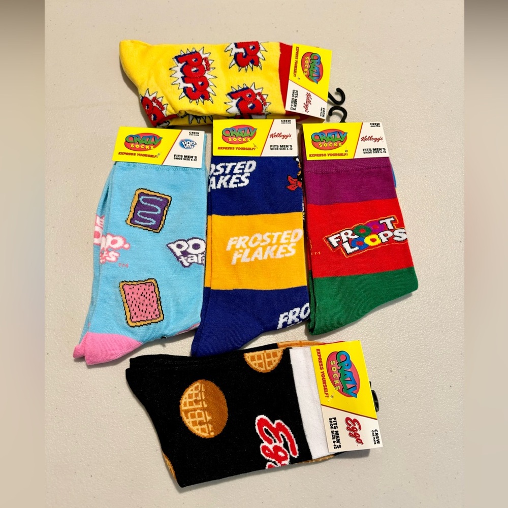 COPY - Crazy Socks - Kellogg's Breakfast Bundle (5 Pairs of Socks)